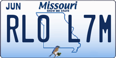 MO license plate RL0L7M