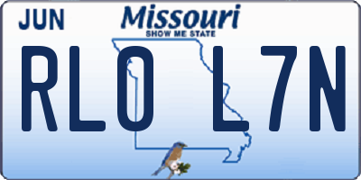 MO license plate RL0L7N