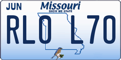 MO license plate RL0L7O