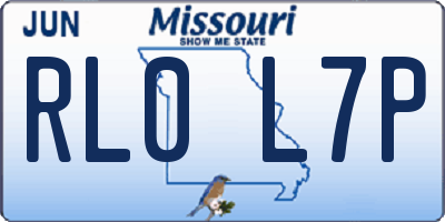 MO license plate RL0L7P