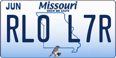MO license plate RL0L7R
