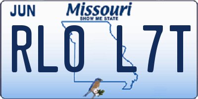 MO license plate RL0L7T
