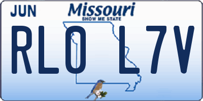 MO license plate RL0L7V