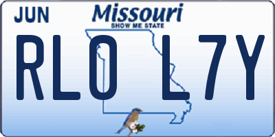 MO license plate RL0L7Y
