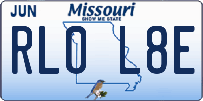 MO license plate RL0L8E