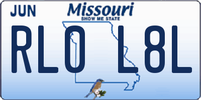 MO license plate RL0L8L
