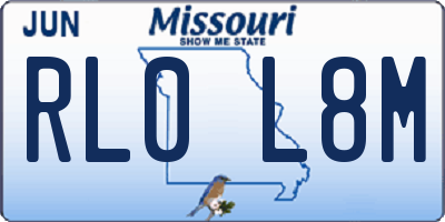 MO license plate RL0L8M