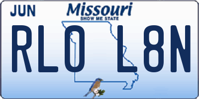 MO license plate RL0L8N