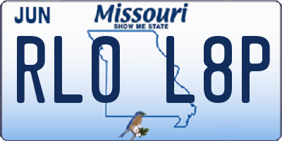 MO license plate RL0L8P