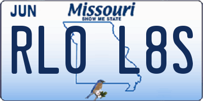 MO license plate RL0L8S