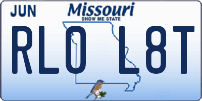 MO license plate RL0L8T