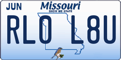 MO license plate RL0L8U