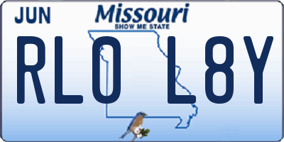 MO license plate RL0L8Y