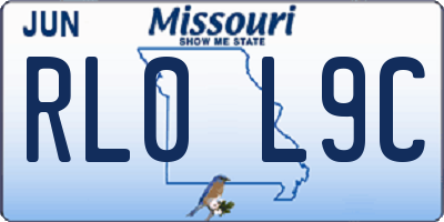 MO license plate RL0L9C