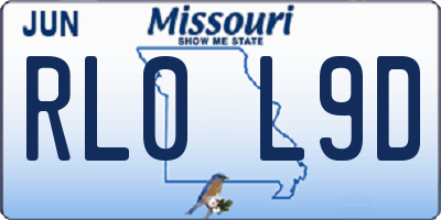 MO license plate RL0L9D