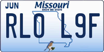 MO license plate RL0L9F
