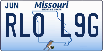 MO license plate RL0L9G