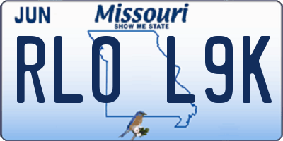 MO license plate RL0L9K