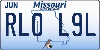 MO license plate RL0L9L