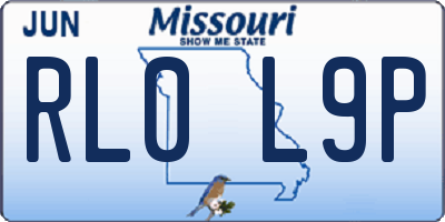 MO license plate RL0L9P