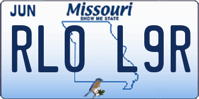 MO license plate RL0L9R