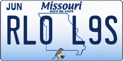 MO license plate RL0L9S