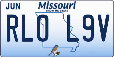 MO license plate RL0L9V