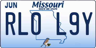 MO license plate RL0L9Y