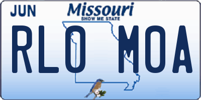 MO license plate RL0M0A