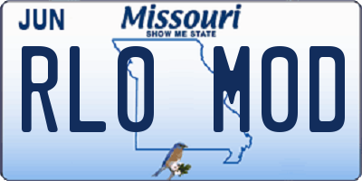 MO license plate RL0M0D
