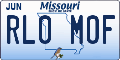 MO license plate RL0M0F