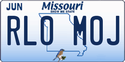 MO license plate RL0M0J