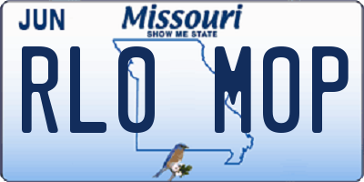 MO license plate RL0M0P