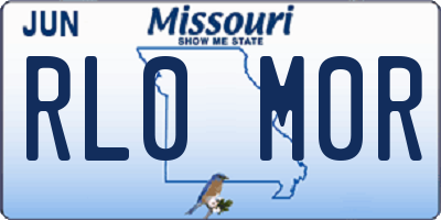 MO license plate RL0M0R
