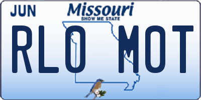 MO license plate RL0M0T