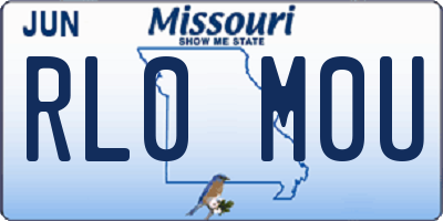 MO license plate RL0M0U