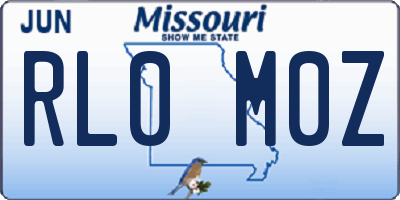 MO license plate RL0M0Z