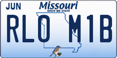 MO license plate RL0M1B