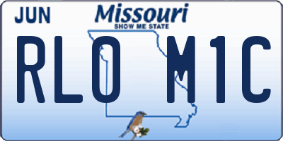 MO license plate RL0M1C