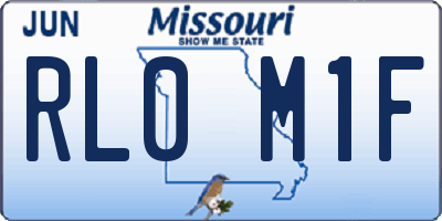MO license plate RL0M1F