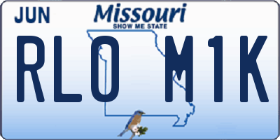 MO license plate RL0M1K