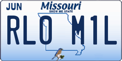 MO license plate RL0M1L