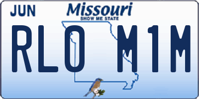 MO license plate RL0M1M