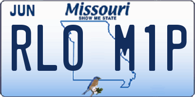 MO license plate RL0M1P