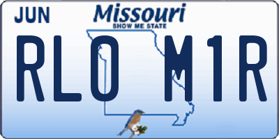 MO license plate RL0M1R
