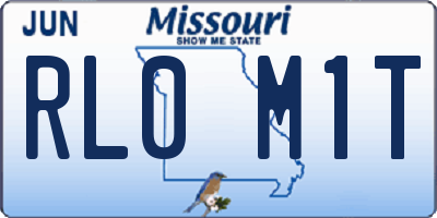 MO license plate RL0M1T