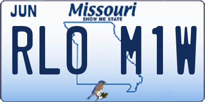 MO license plate RL0M1W
