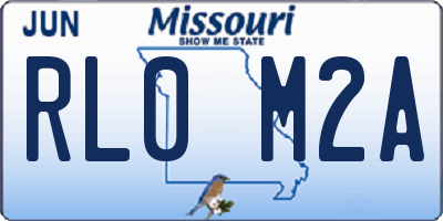 MO license plate RL0M2A
