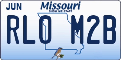 MO license plate RL0M2B