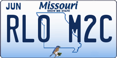 MO license plate RL0M2C